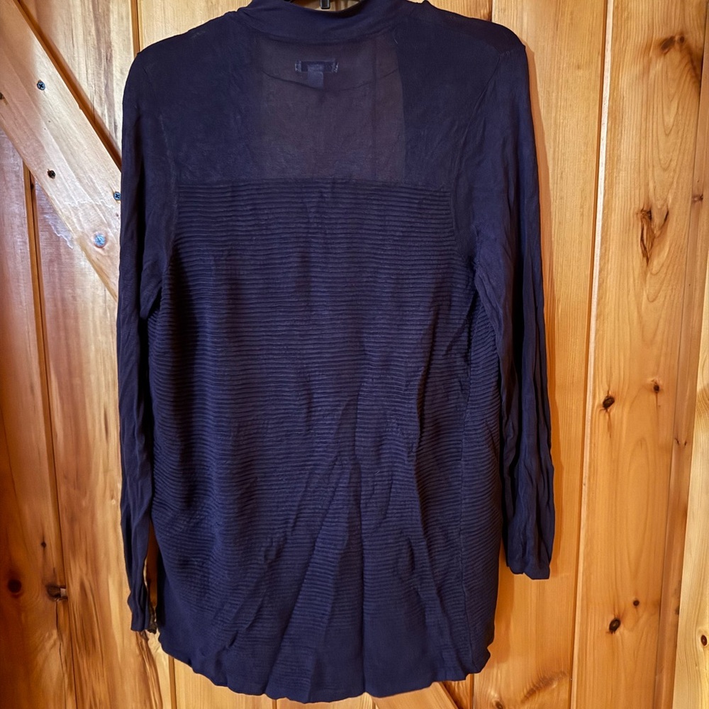 Croft & Barrow Navy Open-Front Textured Cardigan – Women’s Size XXL - Picture 3 of 3